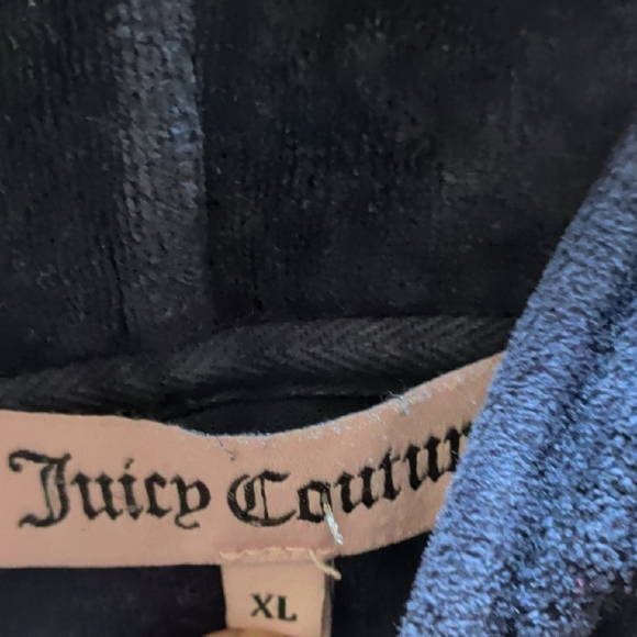 Juicy Couture Navy Velour Hoodie - Picture 6 of 6